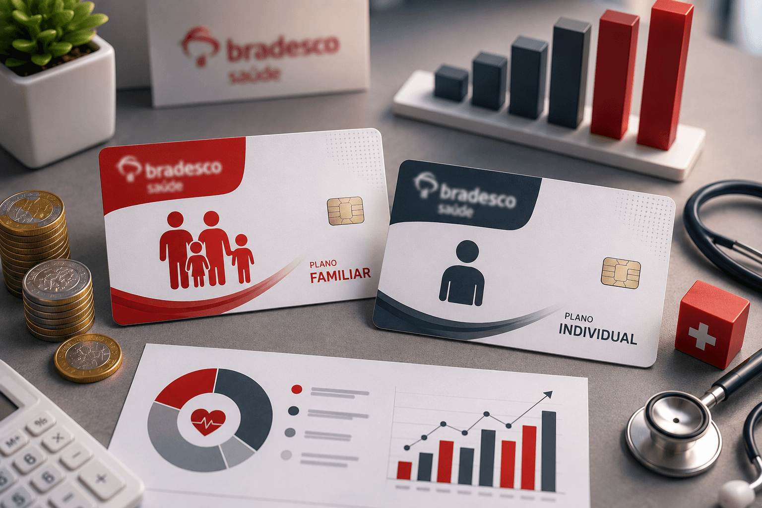 Comparativo de preços Bradesco Saúde Familiar vs Individual
